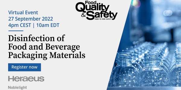 Webinar: Disinfection of Food and Beverage Packaging Materials (EN)