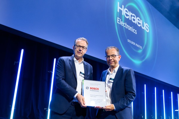 Heraeus Electronics Receives Bosch Global Supplier Award 