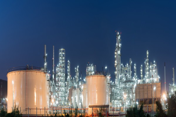 temperature processing sensors in oil refinery