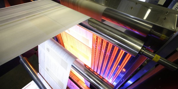 Infrared heat for printing and processing of special papers