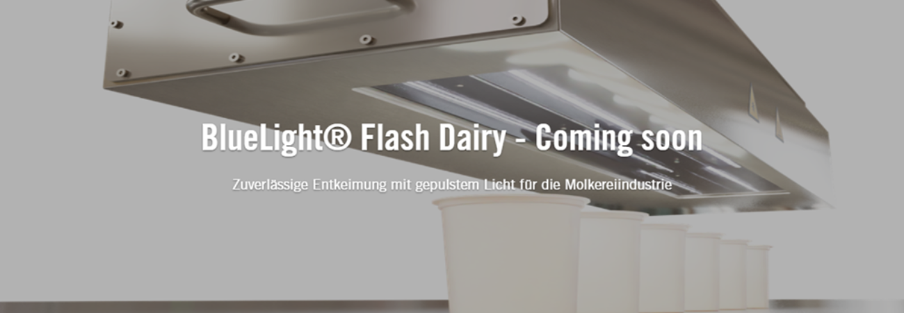 BlueLight® Flash Dairy System - Zuverlässige Entkeimung mit gepulstem Licht für die Molkereiindustrie